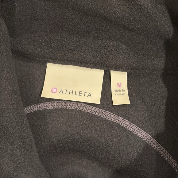 Athleta Half Zip Pullover Fleece black size medium - Picture 4 of 5